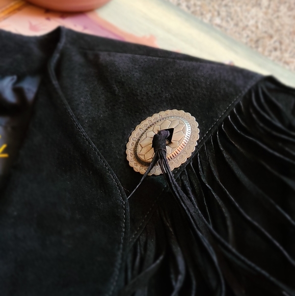 Vintage suede fringe coat - Picture 2 of 6